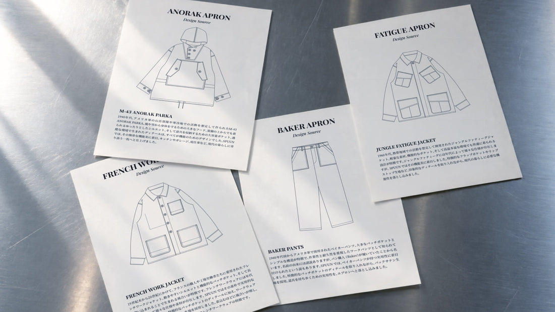 いつも着ている服から、エプロンをつくる。