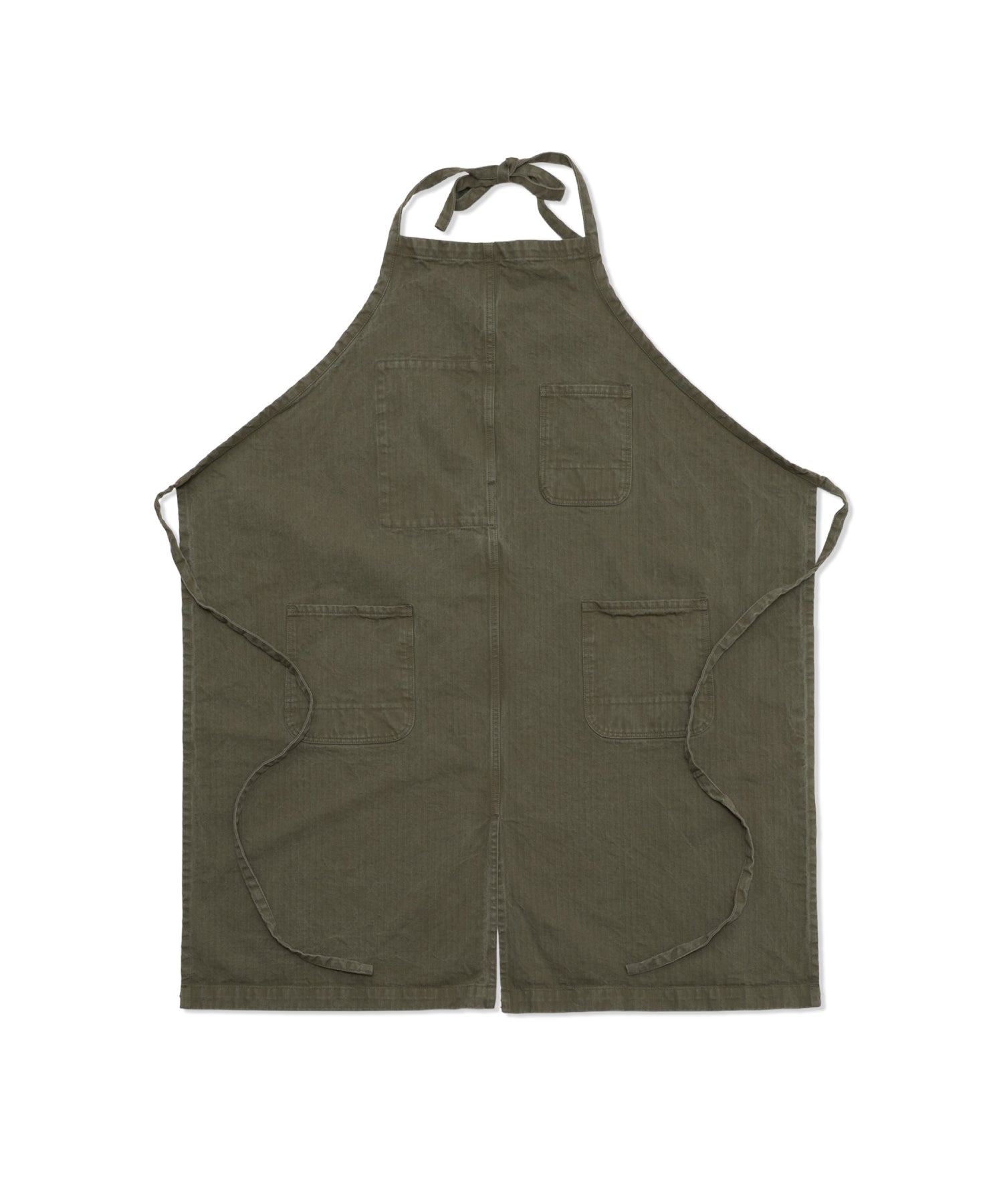 FRENCH WORK APRON - フレンチワークエプロン 日本製 ヘリンボーン